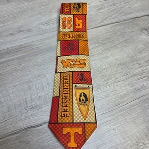 UT University of Tennessee VOLS Silk Necktie 57.5 inch Geometric All Over Print